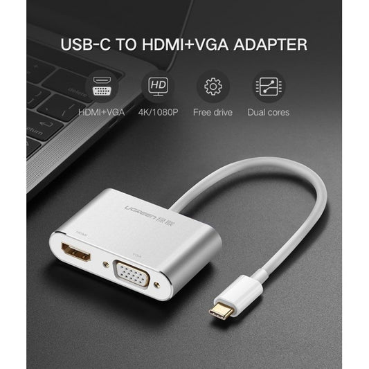CONVERSOR USB C A HDMI Y VGA UGREEN 30843