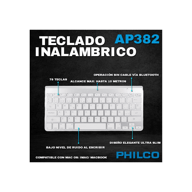 TECLADO AP382 PHILCO