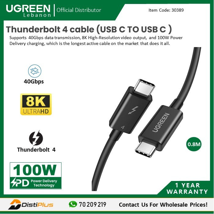 CABLE THUNDERBOLT 4 UGREEN US501